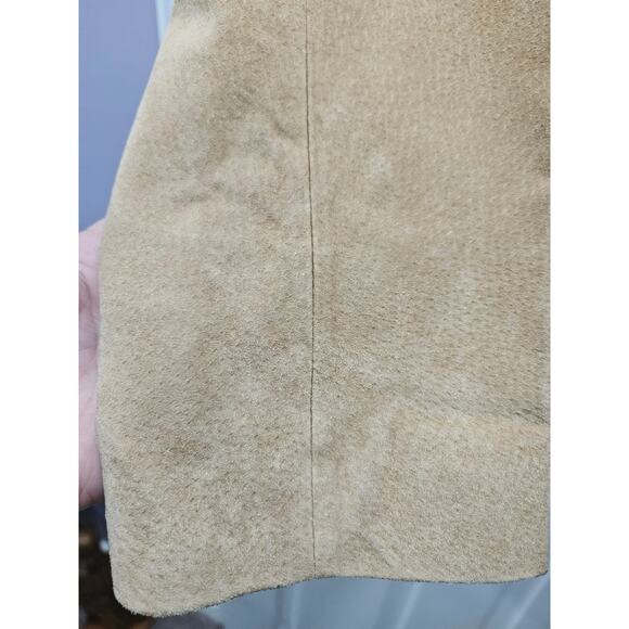 Vintage Bagatelle Leather Blazer Jacket Womens size 16 Brown Suede Neutral Tan - Picture 4 of 8
